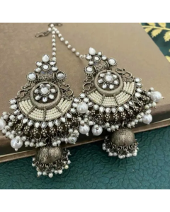 Oxidized Pearl Jhumka